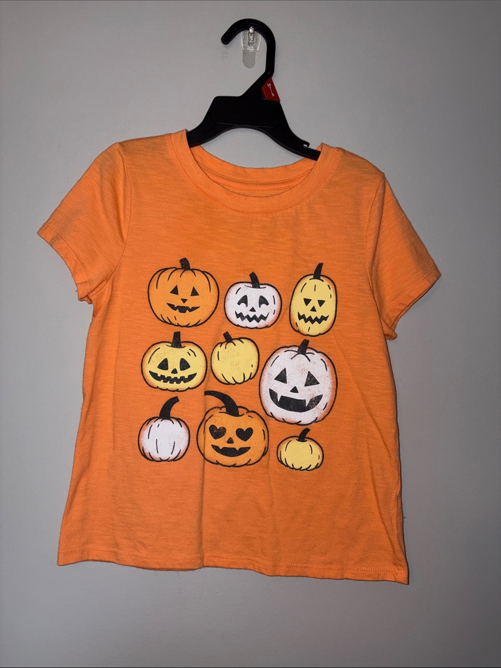 Orange Halloween Pumpkin Tee Youth M 8